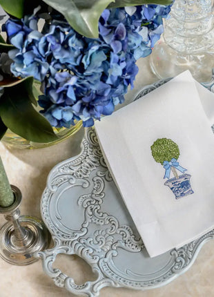 Madison Ave Topiary Linen Towel