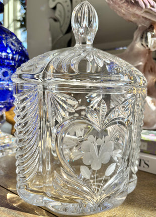 Crystal Heart & Swag Biscuit Jar