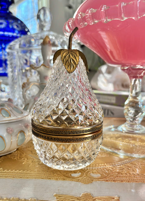 1940’s French Cut Crystal Pear Lighter