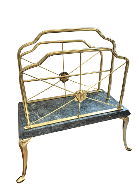 Art Deco Green Onyx Magazine Rack