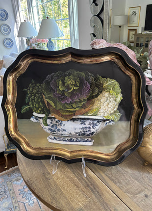 Vintage Chinoiserie Toleware Tray