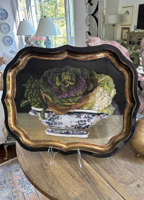 Vintage Chinoiserie Toleware Tray