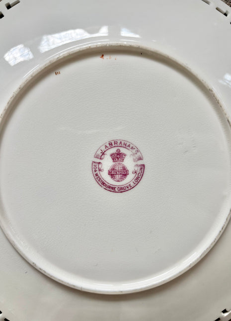 Antique Minton Collection Plate: Cupido