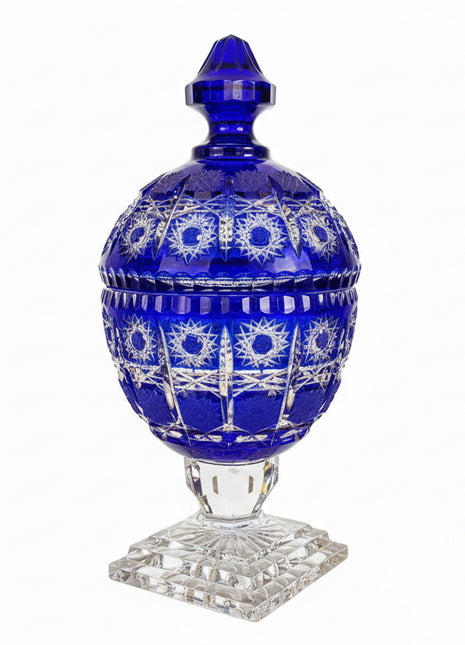 Cobalt Crystal Lidded Egg