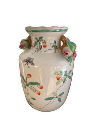 Chinoiserie Butterfly & Pomegranates Vase