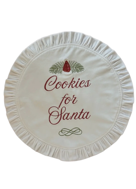 Cookies for Santa Velvet Ruffled Placemat