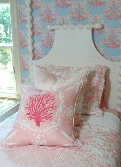 Pink Coral  Pillow Cover