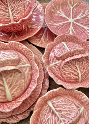 Vintage Bordallo Pink Cabbage Covered Bowl