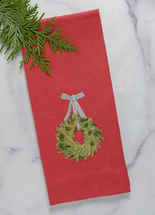 Bow Wreath Linen Towel
