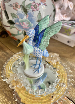 Herend Stork with Baby