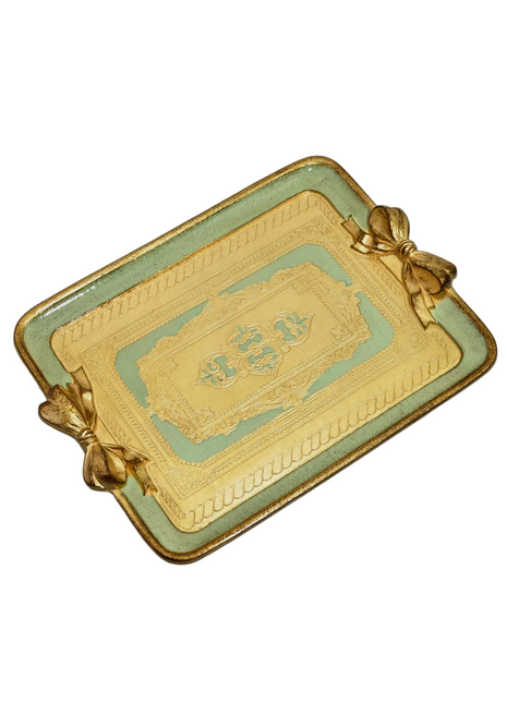Princess Florentine Bows Tray (Pistachio)