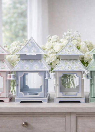 Blue Tulip Pagoda Lantern