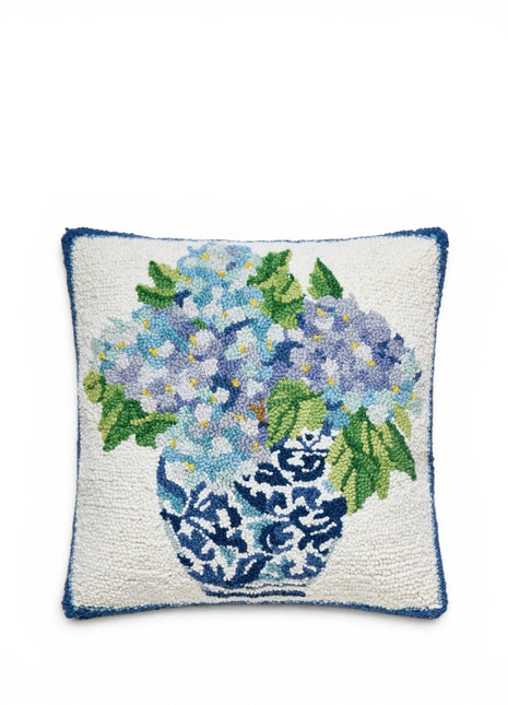Chinoiserie Hydrangea Hook Pillow