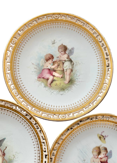 Antique Minton Collection Plate: Fairy Children