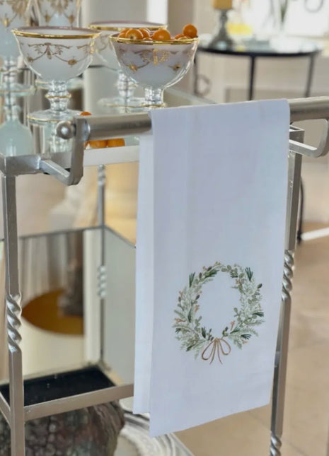 Fancy Wreath Linen Towel
