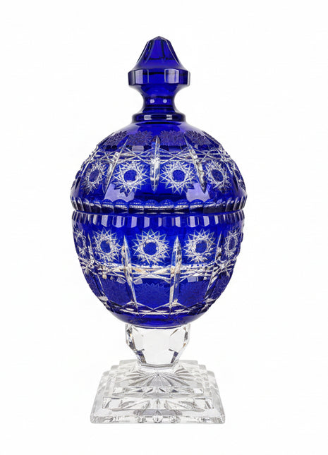 Cobalt Crystal Lidded Egg