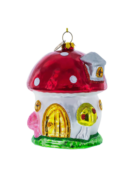Mushroom Cottage Ornament