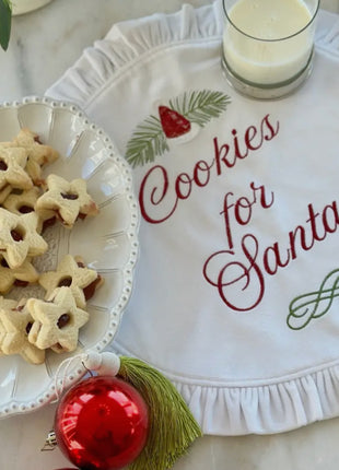Cookies for Santa Velvet Ruffled Placemat