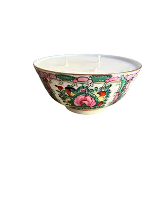 Rose Medallion Rice Bowl Candle