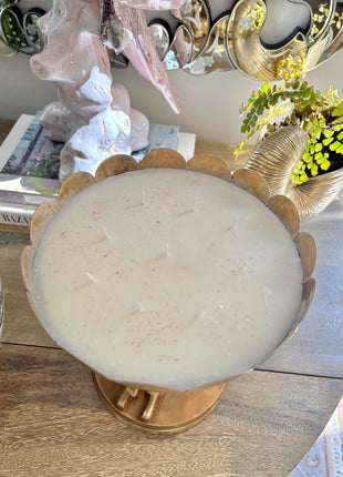 Brass Giraffe Pedestal Candle