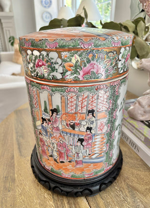 Rose Famille Tea Caddy
