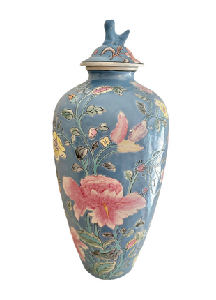 Periwinkle Blue Chinoiserie Ginger Jar