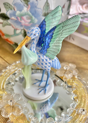 Herend Stork with Baby