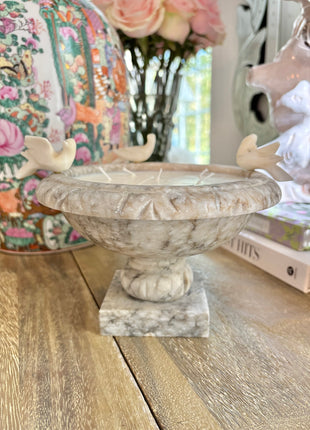 Alabaster Bird Bath Candle