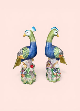 Vintage Tropical Bird Pair