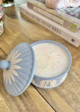 Wedgewood Lavender Jasperware Lidded Candle