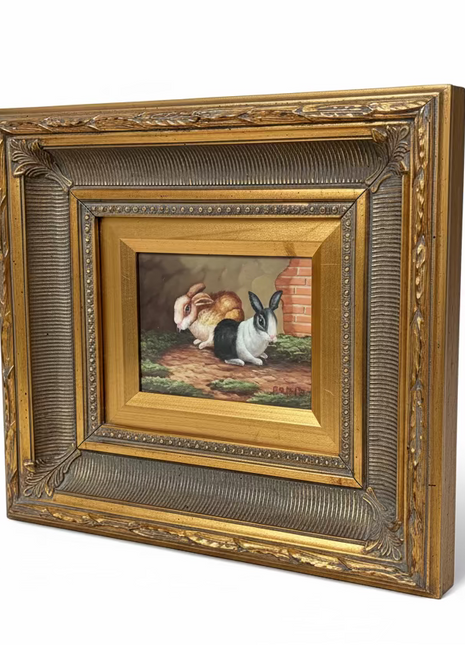 Original Bunny Oil Painting