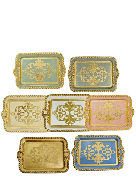 Gilded Ropes Tray Rose