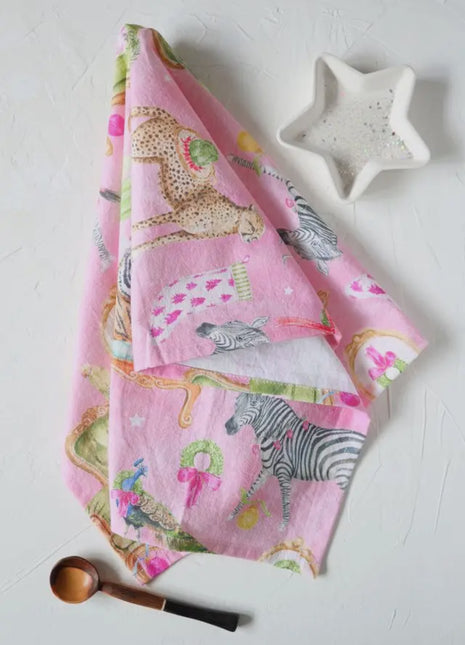 Walk on the Wildside Christmas Tea Towel