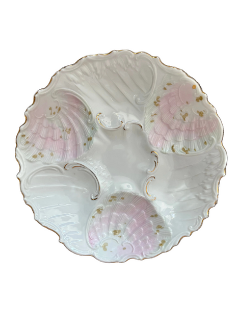 Antique Shell Pink Oyster Plate