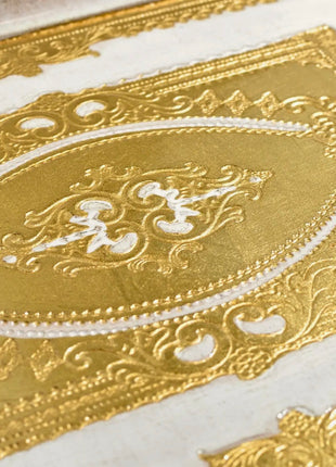 Dauphine Florentine Tray in Blanc