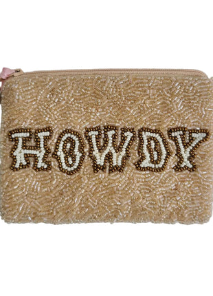 Howdy Beaded Coin Purse