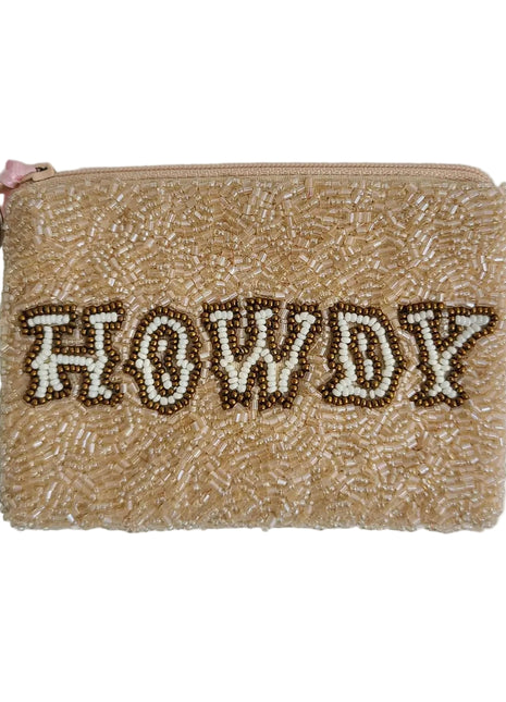 Howdy Beaded Coin Purse