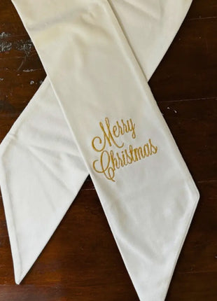 Merry Christmas Velvet Wreath Sash