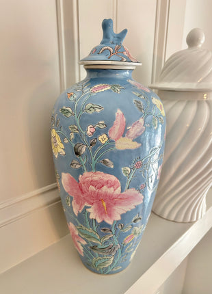 Periwinkle Blue Chinoiserie Ginger Jar