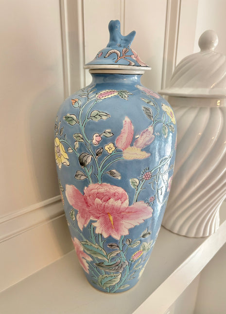 Periwinkle Blue Chinoiserie Ginger Jar