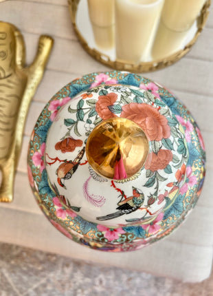 Vintage Rose Famille Ginger Jar