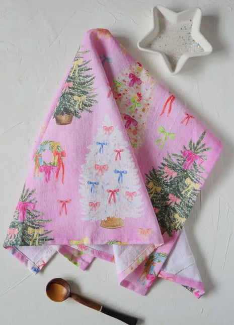 Whimsical Christmas Tree Tea Towel