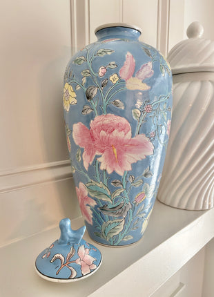 Periwinkle Blue Chinoiserie Ginger Jar