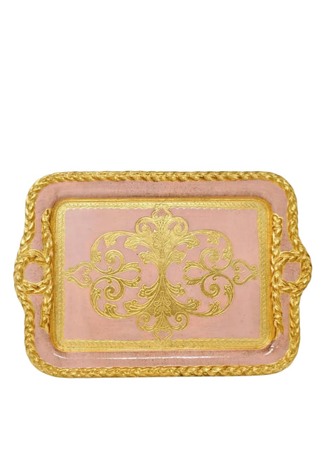 Gilded Ropes Tray Rose