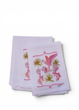 Coral Coastal Life Kitchen Towel