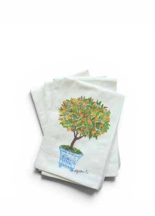 Orange Tree Topiary Kitchen Towel