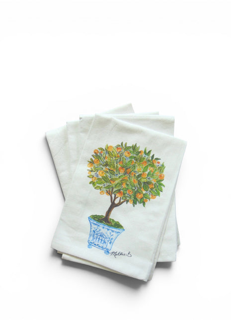 Orange Tree Topiary Kitchen Towel