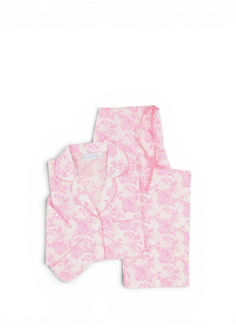 Pink Pagodas Cotton Pajama Set