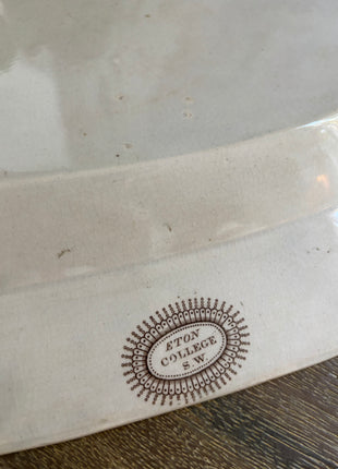 Antique Brown Transferware Platter