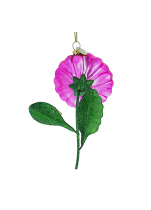 Pink Peony Beaded Ornament